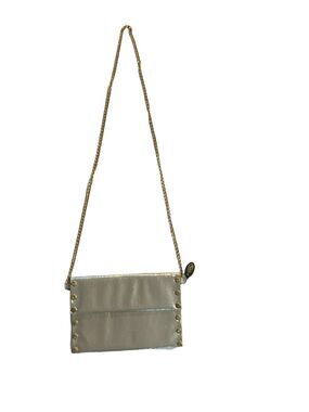 New LIZA KIM Gold Spark Crossbody Evening Purse Shoulder Bag Chain Strap fold